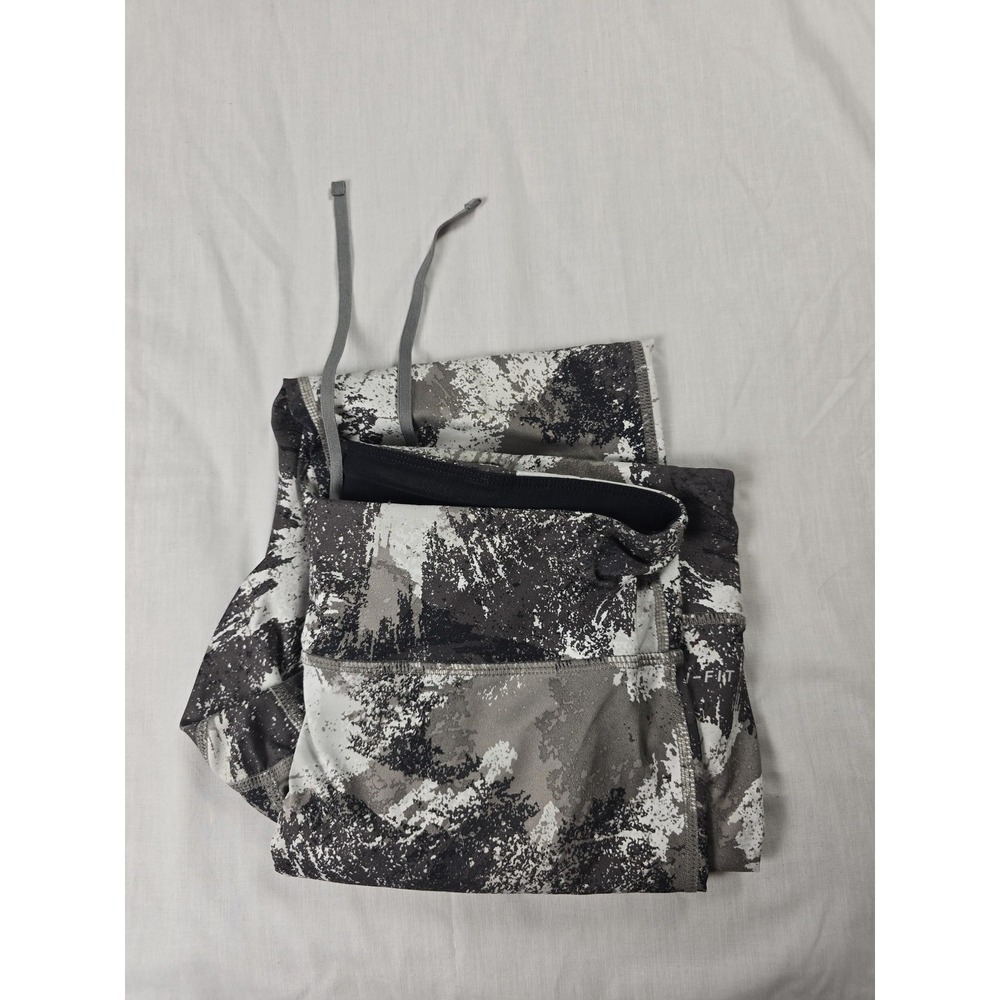 Nike Leggings Mens Large Gray Camo Dri-FIT Compression Running Athletic Leggings